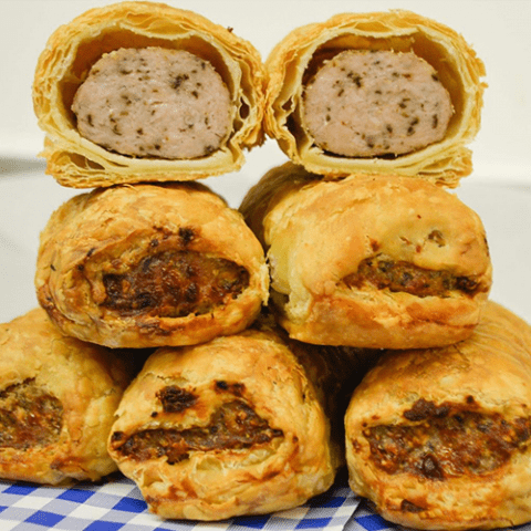 12 x Cooked Lincolnshire Party Sausage Rolls - Taylor's Family Butchers